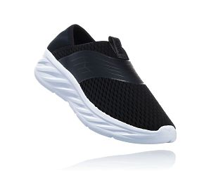 Hoka One One ORA Recovery Shoe Mens Recovery Sandals Black/Phantom | AU-8024361